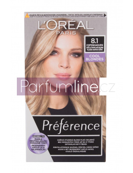 L'Oréal Paris Préférence 8,1 Copenhaguen, Cool Blondes, Barva na vlasy 60ml