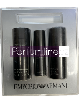 Giorgio Armani Emporio He SET: Toaletní voda 15ml + Tónovací šampón 50ml + Balzám po holení 50ml