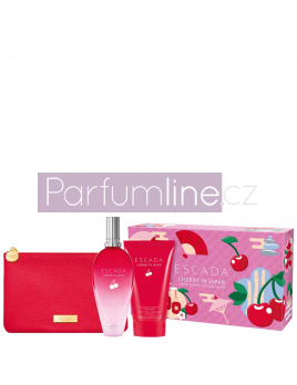 Escada Cherry in Japan SET: Toaletní voda 100ml + Tělový krém 150ml + Kabelka