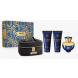 Versace Dylan Blue Pour Femme, SET: Parfumovaná voda 100ml + Sprchovací gél 100ml + Tělové mléko 100ml + Kozmetická taška čierna